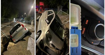 Driver falls into hole in road after failing to notice it because he was high