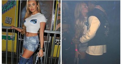 TOWIE beauty shares passionate smooch with fellow reality star as they confirm relationship at Manchester club launch