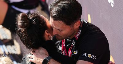 Michelle Keegan cheers on husband Mark Wright as he runs London Marathon