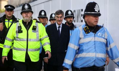 Jacob Rees-Mogg booed outside Tory conference in Birmingham