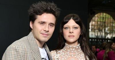 Nicola Peltz 'loses' her eyebrows as she attends Paris Fashion Week with husband Brooklyn Beckham