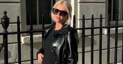 Pregnant Lucy Fallon 'glowing' as she shows off her 'gorgeous bump' during trip to London