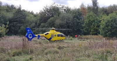 Air ambulance lands in Bolton park amid reports of 'stabbing'