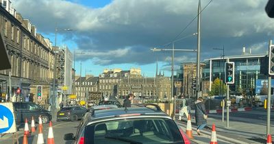 Edinburgh motorists wait 'over an hour' in city centre due to ongoing tram works