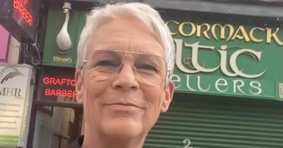 Jamie Lee Curtis has hilarious exchange with fan as she enjoys stroll along the capital's streets