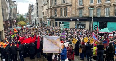 Thousands protest in Glasgow over rising cost of living