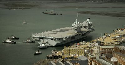 Royal Navy warship HMS Prince of Wales heads to Scotland