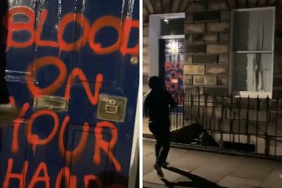 Watch activists vandalise Scottish Tory HQ and smash office windows