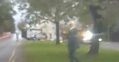 Van 'incinerated' after suddenly catching fire on busy Glasgow road