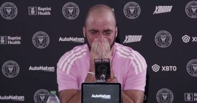Gonzalo Higuain breaks down in tears as he announces end to record-breaking career
