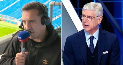 Gary Neville and Arsene Wenger disagree on players who let Man Utd down vs Man City