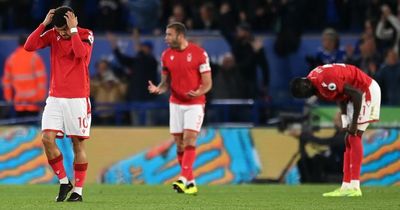 Sky Sports cameras pick up heated argument between Nottingham Forest players at Leicester City