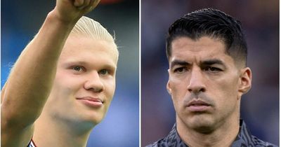 Luis Suarez sends message to Erling Haaland after hat-trick vs Manchester United