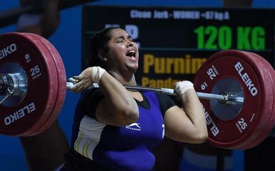 National Games | Purnima Pandey grabs gold in 87kg weightlifting