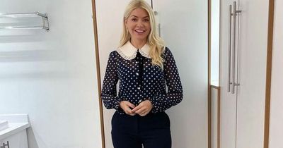 Holly Willoughby's polka dot L.K. Bennett blouse is super elegant