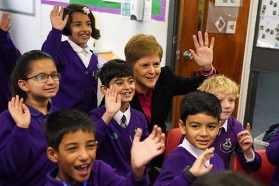 Sturgeon visit school reports online racist abuse of pupils to police