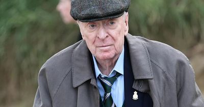 Sir Michael Caine pictured playing war veteran as he films for new movie in Camber Sands