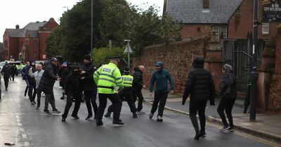 Fans clash with police ahead of Liverpool vs Rangers as arrest made