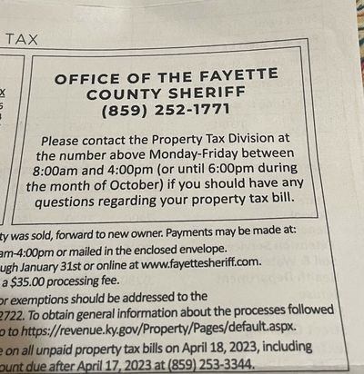 Fayette County property owners getting tax bills this week