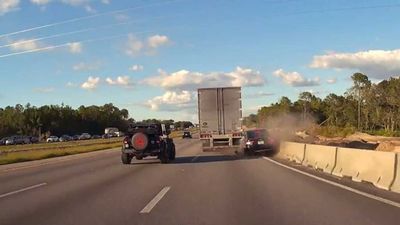 Florida Man Learns Hard Lesson Trying To Pass Semi In Merge Lane