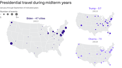 Air Force One log: Obama, Trump outflew Biden in midterms