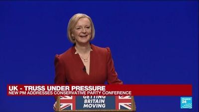 Live: Truss tries to shake off disastrous start with Tory conference speech