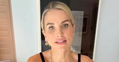 Vogue Williams strips to black bikini as she delivers fake tan tutorial