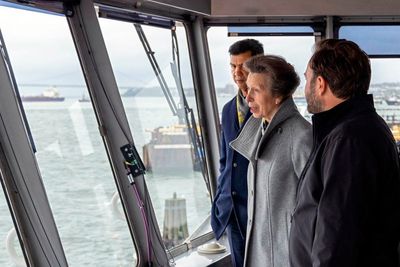 Princess Anne takes the Staten Island ferry to Manhattan