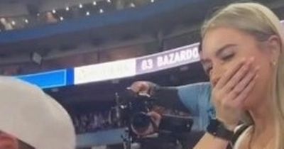 Man proposes with lollipop ring in stadium before she slaps him across the face