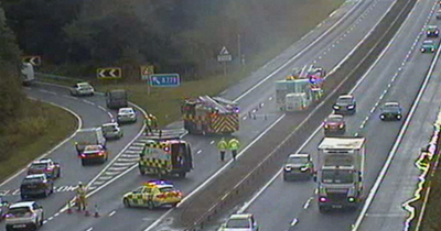 Rush hour chaos as Scots motorway closed following three-vehicle smash