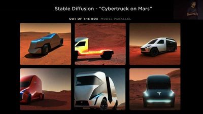 Tesla Showed “Cybertruck On Mars” AI-Generated Images During AI Day