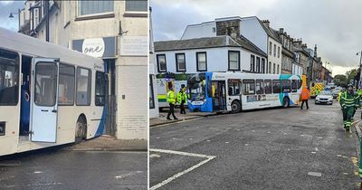 Bus smashes into Ayrshire building with emergency crews dispatched to busy town centre