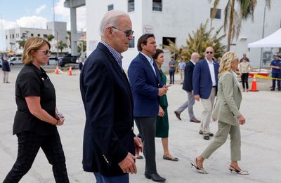 Biden visits scene of devastation caused by Hurricane Ian alongside Florida governor Ron DeSantis