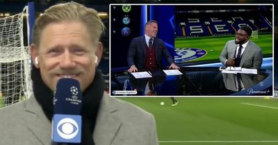 Man Utd legend Peter Schmeichel has Jamie Carragher in stitches with Micah Richards dig