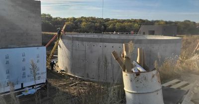 Fire crew sent to rescue man after he fell down injured into giant 25ft concrete tank