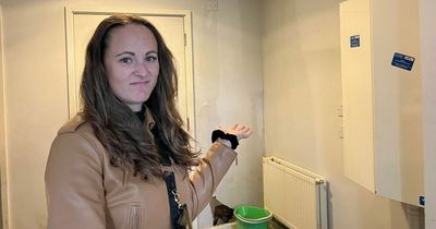 Mum's disgust as human poo floods her tower block and 'toilet explodes'