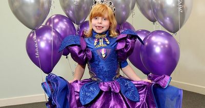 Delight of girl guide, six, whose Disney costume design has been created by Paul Shriek