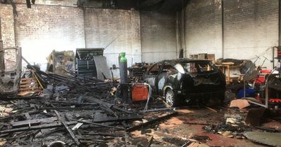 Firefighters tackle blaze at South Shields garage as car fire destroys building