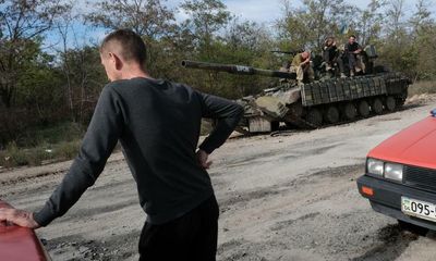 ‘We’ll see if our house is still there’: civilians follow Ukrainian forces south