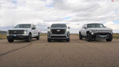 GMC Hummer EV Drag Races F-150 Lightning Before Battling Escalade V