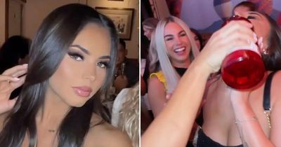 Love Island's Paige cups boobs and drinks gin from bottle as she lets loose amid 'Adam split'