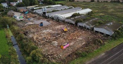 Development progress captured on drone footage in one part of Merseyside