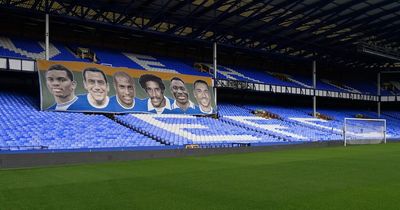 Everton's black players honoured by fans as stunning new Goodison Park banner revealed