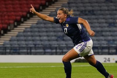 Scotland progress in World Cup play-offs after Abi Harrison’s extra-time winner