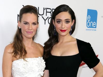 Emmy Rossum defends Hilary Swank from online trolls criticising her pregnancy