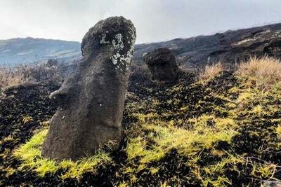 Easter Island statues irreparably damaged by fire that was ‘not an accident’
