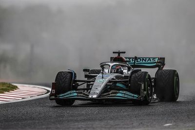 Japanese GP: Russell leads Mercedes 1-2 in wet second F1 practice