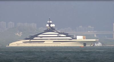 Megayacht tied to sanctioned Russian tycoon anchors in Hong Kong