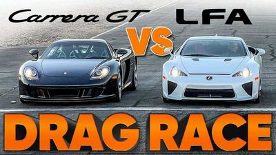 Lexus LFA Drag Races Porsche Carrera GT For V10 Supremacy