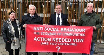 Scottish Parliament protest demands support for victims of anti-social behaviour